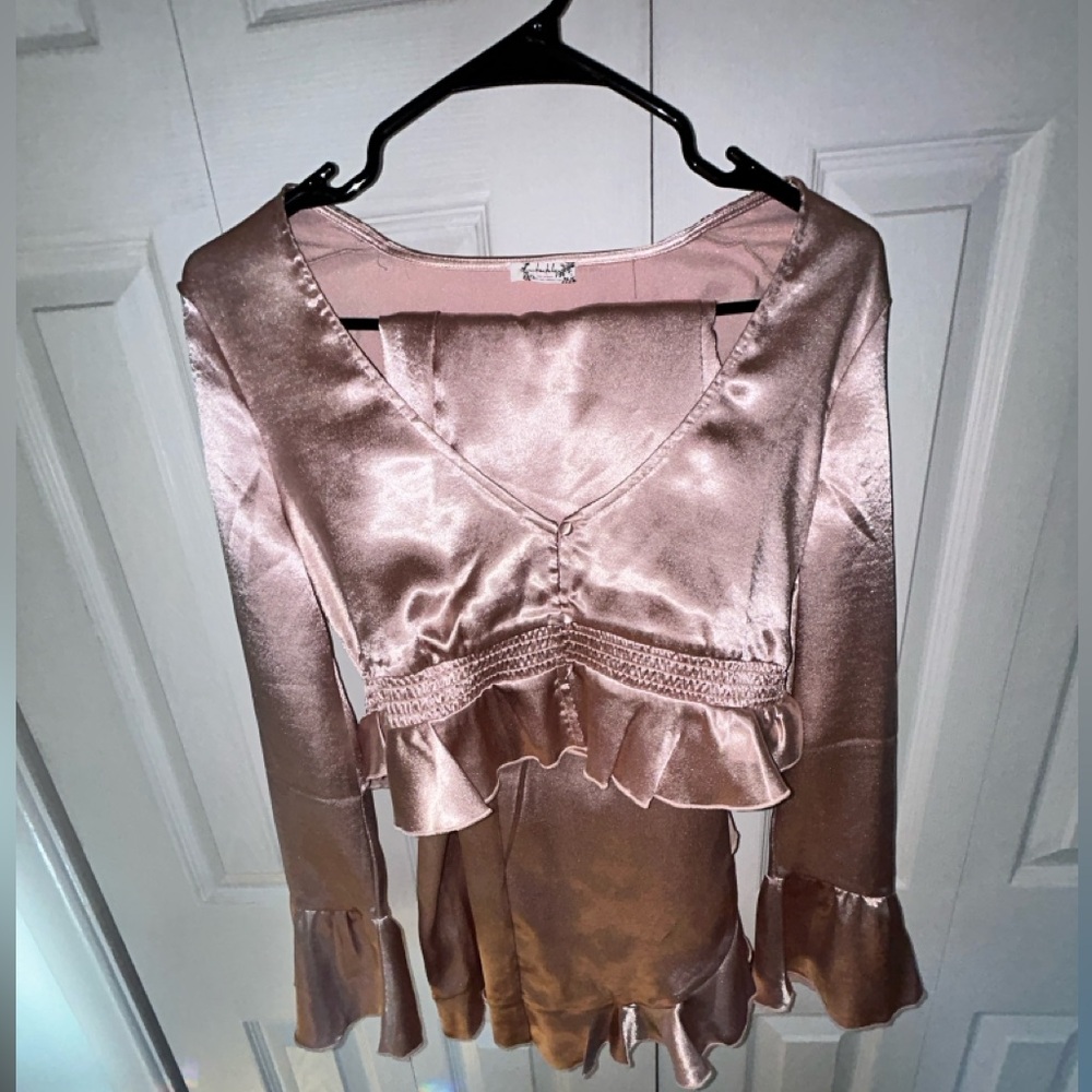 Silk lounge/sleep wear set- top and bottom